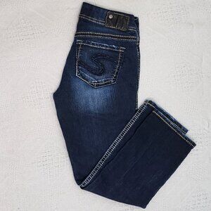 Silver Jeans Suki Capri Blue Jeans